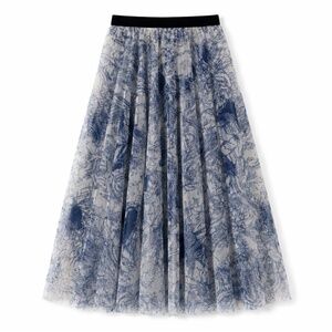 Chokolate Paris Long Printed Tulle Skirt - STYLE OF CHRISTIAN DIOR